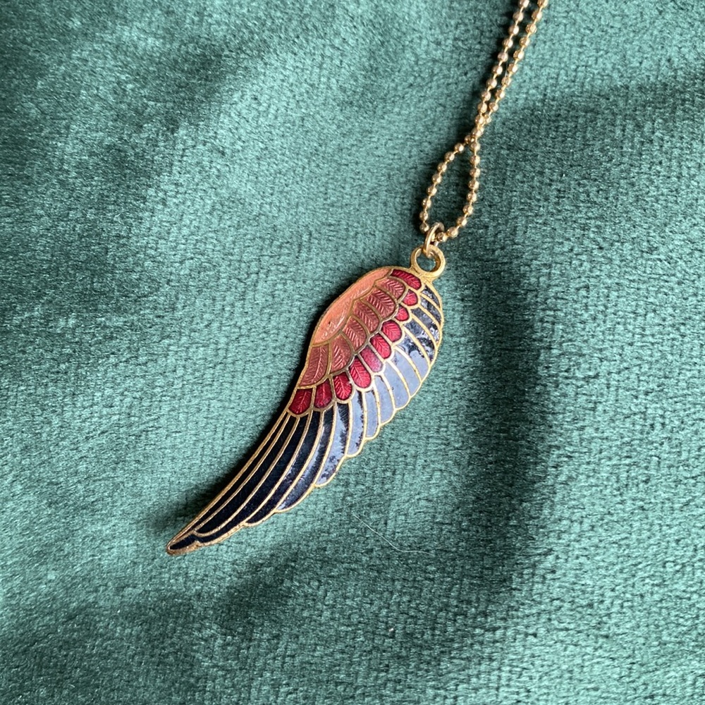Feather necklace 16”-18”